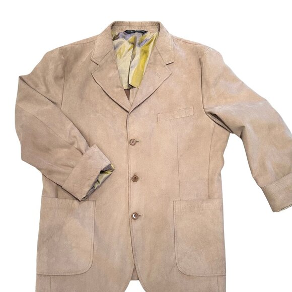Vintage Faux Suede Beige Blazer, by Coppley - Picture 1 of 6